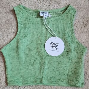 NWT Size 8 Princess Polly green crop tank top